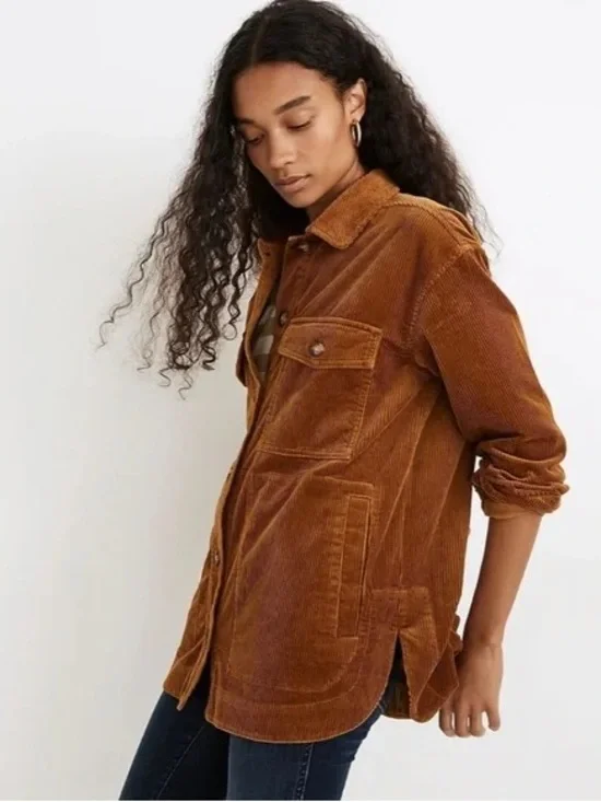 Madewell Corduroy Yorkway Shirt-Jacket in antique gold - Picture 2 of 7